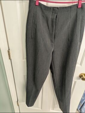 Women's Zara Charcoal Gray Cropped Dress Pants